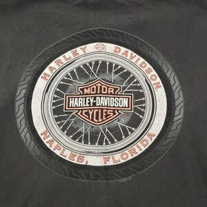 1997 Harley Davidson Naples Florida  Pocket T shirt Made In USA 2XL Hanes Beefy